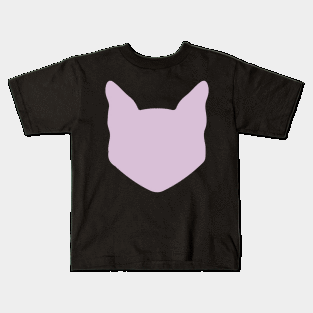 Light Purple Cat Head Kids T-Shirt